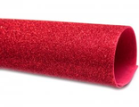 Фоамиран глитерный Premium, толщина 2 мм,  20*30 см, цвет красный (№3)