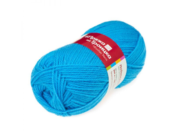 Пряжа Подмосковная для вязания 50% шерсть, 50% акрил. Длина нити и вес: Моток 100 грамм, 250 метров  цвет   Бирюза 583