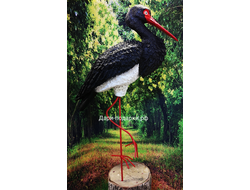 Аист черный  115*75см  2,9кг  2895/012664  Фигура из полистоуна отличается повышенной прочностью и износостойкостью, устойчива к воздействию влаги, UF-лучей и других разрушающих факторов внешней среды.
