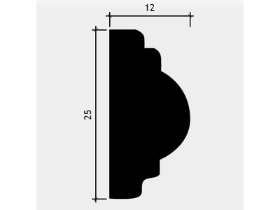 Молдинг 1.51.322 - 25*12*2000мм