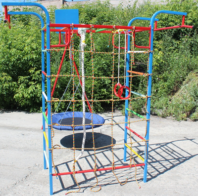 Уличный детский спортивный комплекс PLASTEP МИКРО 3 с сеткой купить в Воронеже