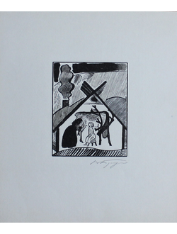 "Снежная королева" ксилография Бродский В.В. 1989 год