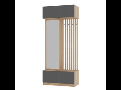 Прихожая Багира ПР-03 крафт /графит (Мебелони)
