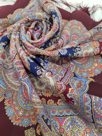 Павловопосадский платок Песенка весеннего дождя 1926-7