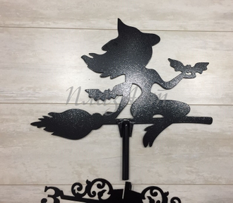 флюгер на крышу ведьма