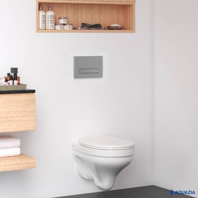 Кнопка AQUAZIA для инсталляции ATOM Line (Матовый хром)