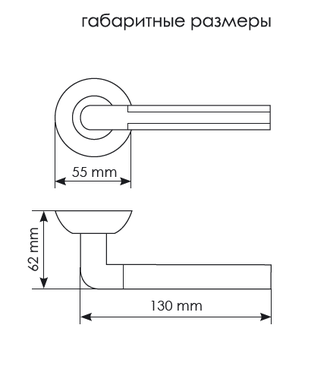 Дверные ручки Morelli "МОЗАИКА" MH-11 MAB/AB Цвет - Матовая античная бронза/античная бронза