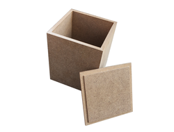 Пенал футляр для хранения 120*100*100 мм из мдф для росписи и декупажа