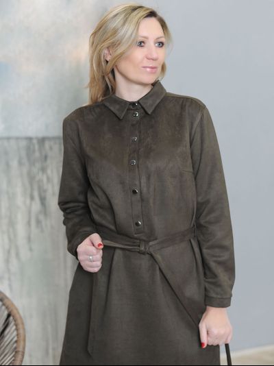 Платье: 101-10211 ЗАМША