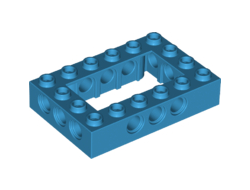 Technic, Brick 4 x 6 Open Center, Dark Azure (32531 / 6185546)