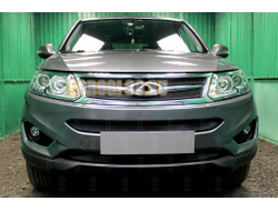 Защита радиатора Chery Tiggo 5 2014-2016 black верх