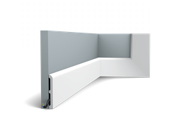 Плинтус ORAC Decor SX184, дюрополимерный, влагостойкий, ударопрочный, под покраску, длина 2 метра