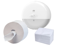 Туалетная бумага и диспенсеры с полистовой подачей