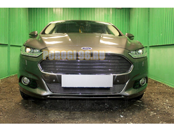 Защита радиатора Ford Mondeo V 2015- black верх PREMIUM