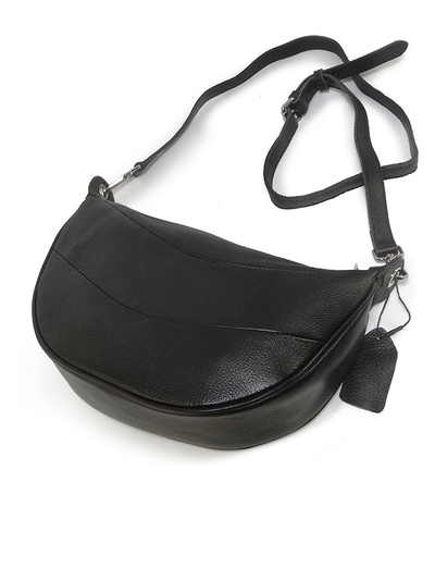 (АРТИКУЛ: 10064/1) СУМКА ЖЕНСКАЯ, НЕБОЛЬШАЯ, НАТУРАЛЬНАЯ КОЖА, ЧЕРНАЯ, С ПЛЕЧЕВЫМ РЕМНЕМ