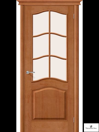 Дверь межкомнатная массив М7 Светлый лак Т-05/Сатинато