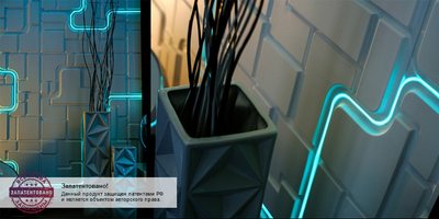 Гипсовая панель SPACE + LED артикул D-0006