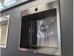 Мойка из нержавеющей стали 58х48BL  ECO  ЧЕРНАЯ Amalet *