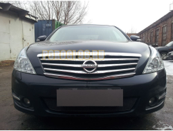 Защита радиатора Nissan Teana II 2008-2013 black PREMIUM