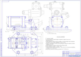 Приспособление для фиксации картера рулевого  управления ГАЗ-53А