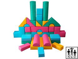 Мягкий модульный Конструктор «Городок» 34 предмета