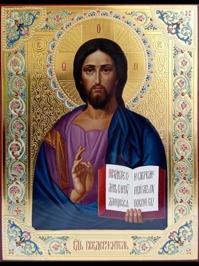 Господь Вседержитель. Рукописная икона.