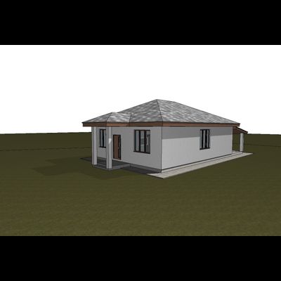 Одноэтажного дом с тремя спальнями 91.27 м² + терраса 31.55 м²(S6)