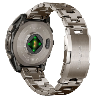 Часы Garmin Fenix 8 - 47mm AMOLED Sapphire Bare Titanium / Graphite / Titanium Band