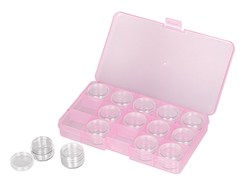 "Gamma" Коробка пластик для шв. принадл. OM-042-110 пластик 17.7 x 10.2 x 2.3см розовый\прозрачный