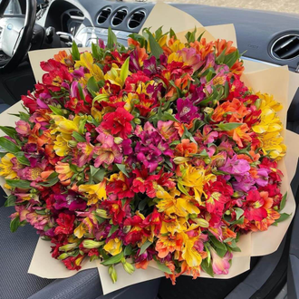 БУКЕТ ГИГАНТ 101 стойкая альстромерия микс