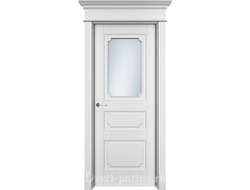 Дверь со стеклом Риан 3 эмаль белая