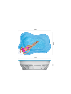 Композитный бассейн 2,8 х 2,05 х 0,9 "Воклюз" Franmer