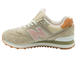 New Balance 574 Бежевые с розовым женские (36-41) Арт. 149MFA