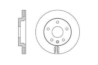 Передний тормозной диск (Remsa) для Рено Дастер (дв 1.6)