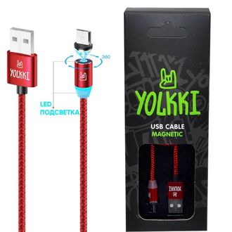 2000131465882	Кабель USB - micro USB YOLKKI Magnetic 01  (1м) /max 2A/