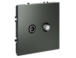 VLS060406 Розетка телевизионная TV+SAT, титан-1