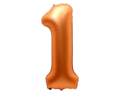 Фольгированная цифра 1, 100 см, нежная бронза  В НАЛИЧИИ