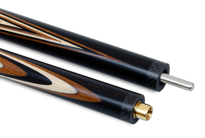 Кий / пирамида 2-pc "Классика" (термограб черный, белый) 13 запилов