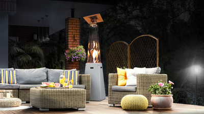 Камин уличный UMBRELLA/BS/C/G31/37MBAR/S/ZE - без стоек, черный, Kratki (Польша)