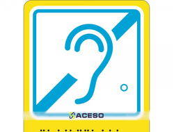 Г-03 Пиктограмма с дублированием информации по системе Брайля. Доступность инвалидов по слуху, полно