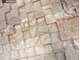 Декоративный камень под сланец  Kamastone Шахматы 3Д мозаика 7071, бежевый с белым