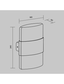 Настенный светильник (бра) Rom, O442WL-L12GF3K