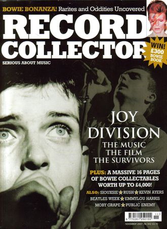 RECORD COLLECTOR Magazine № 342 November 2007 Joy Division Cover Иностранные журналы, Intpressshop