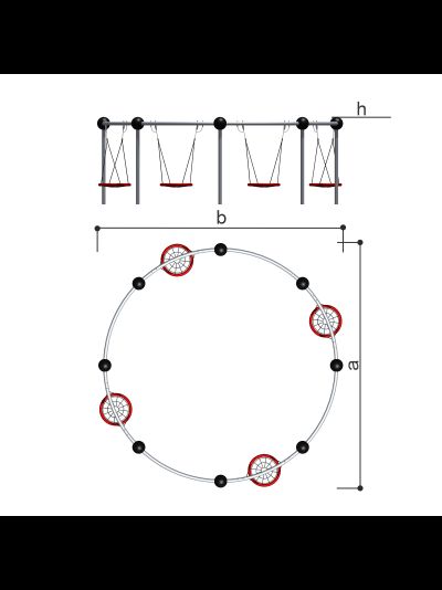 Детские качели панорамные «Гнездо» Romana 108.57.00
