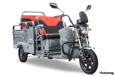 Грузовой электротрицикл Rutrike Вояж-П 1200 Трансформер 60V800W серебристый