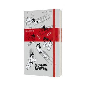 Записная книжка &quot;Astro Boy&quot; (в линейку), large, светло-серая