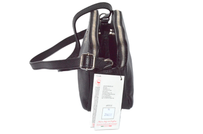 Черный итальянский клатч женский