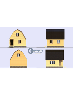 Д-10 ДАЧНЫЙ ДОМ ИЗ БРУСА:ГАБАРИТНЫЕ РАЗМЕРЫ: (6Х6М), ОБЩАЯ ПЛОЩАДЬ: 63М²