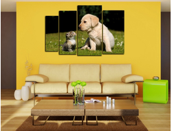 Модульная картина "Маленькие друзья"