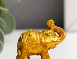 Нэцке  &quot;Золотой слон&quot; 3х3,5х1,7 см